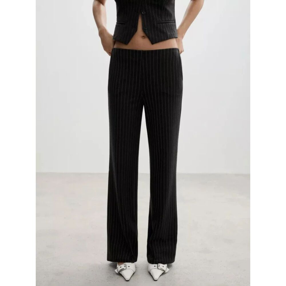 Mango pull-on pinstripe dress pants, size XL